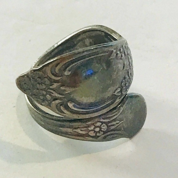 Rogers Oneida Flatware Ring Handmade Stainless Steel Size 5.5 - Picture 2 of 8